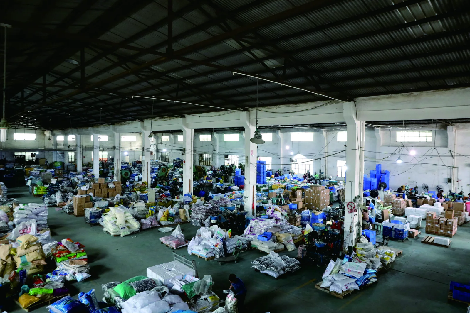Production and materials staging area