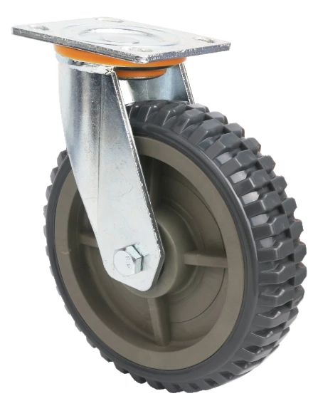 Heavy-Duty Treaded PVC Casters