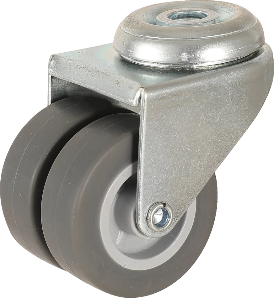 Light-Duty Small Twin-Wheel TPR Casters