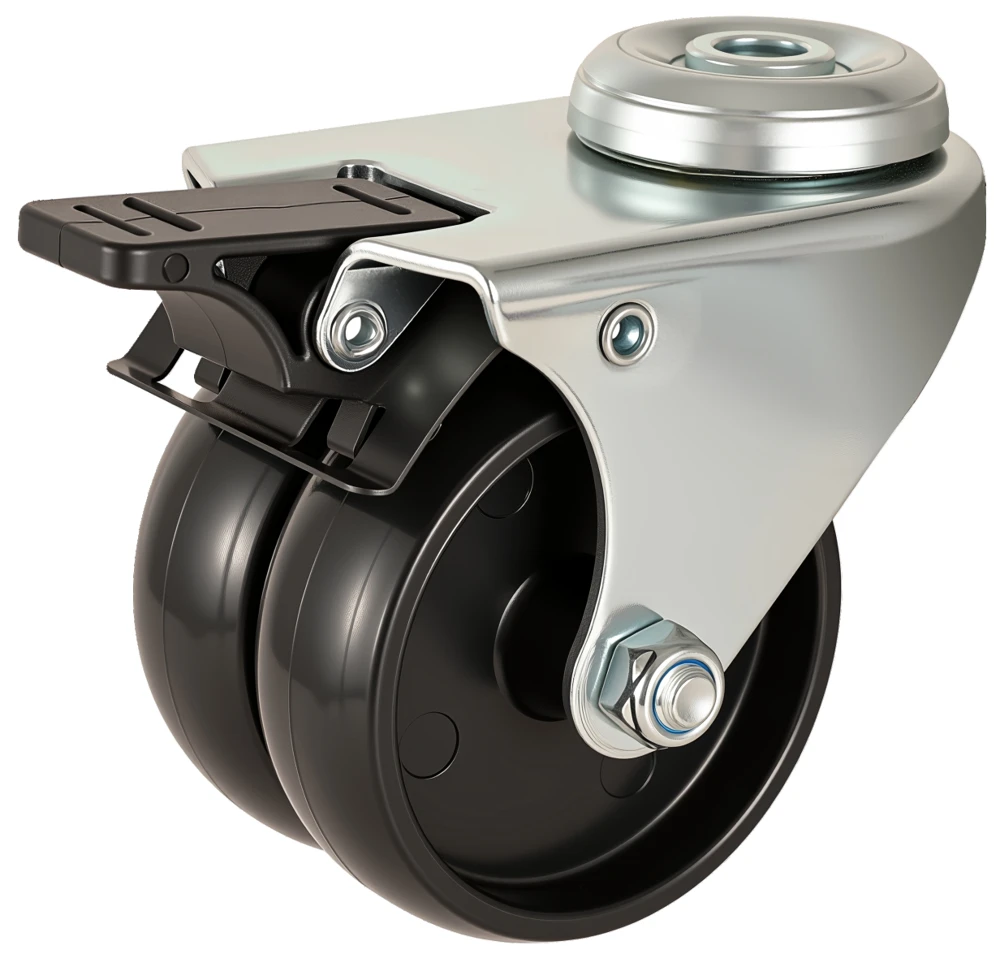 Light-Duty Twin-Wheel PP Casters
