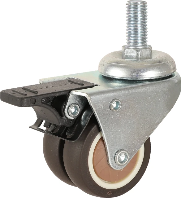 Light-Duty 50 mm Twin-Wheel TPR Casters